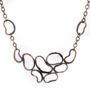 copper circles necklace