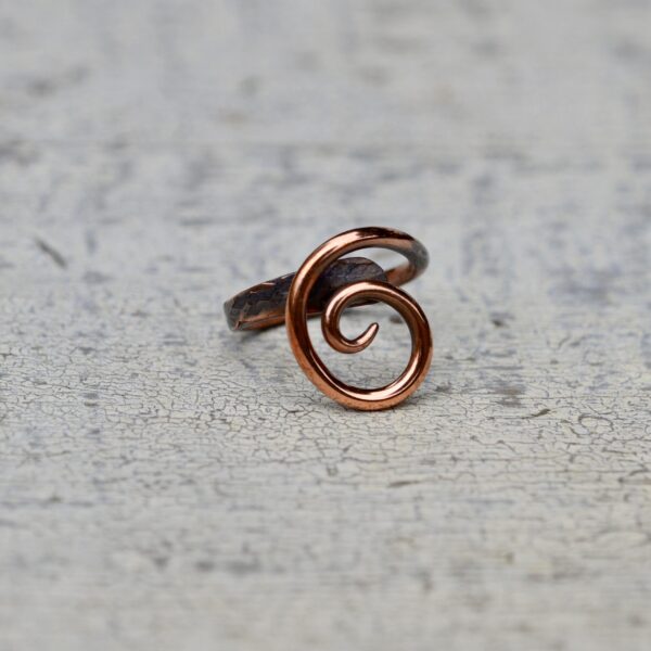 copper ring large swirl