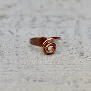 copper ring small swirl