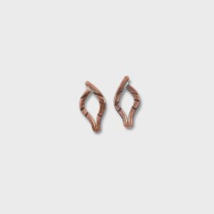 Abstract Leaf Copper Stud Earrings