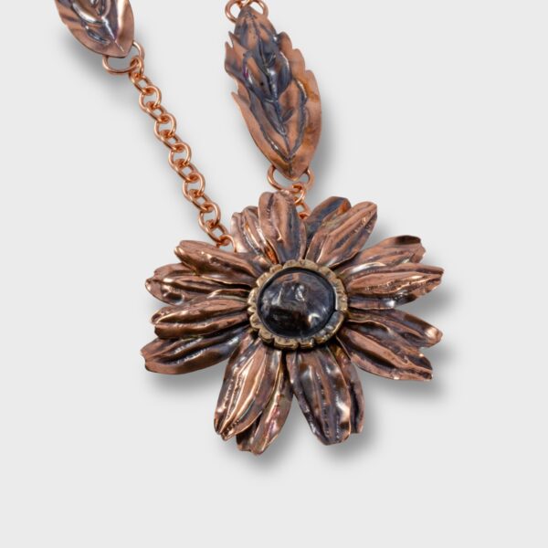 Black-Eyed Susan Flower Necklace Close-up