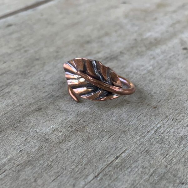 Copper Leaf Ring