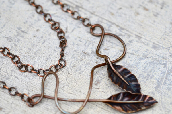 Copper Leaves Clasp