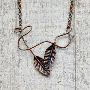 Copper Leaves Necklace
