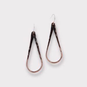 Copper Teardrop Earrings Long