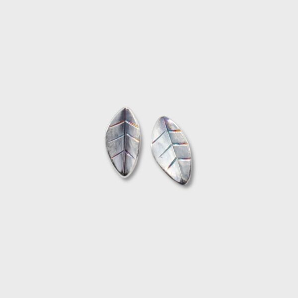 Sterling Silver Leaf Stud Earrings