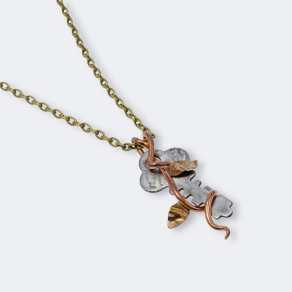 Antique Key with Twisted Vine Necklace - Image 2