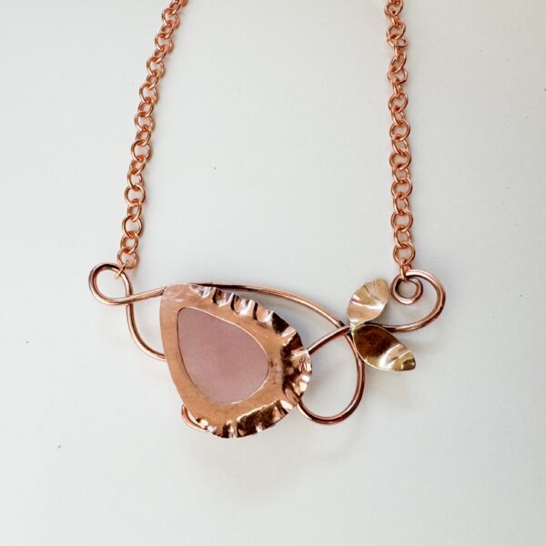 Rose Quartz Teardrop Necklace - Image 3